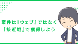 案件は『ウェブ』ではなく『接近戦』で獲得しよう