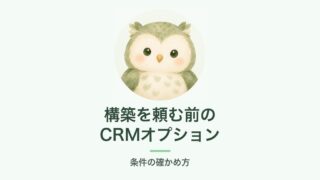 構築を頼む前のCRMオプション