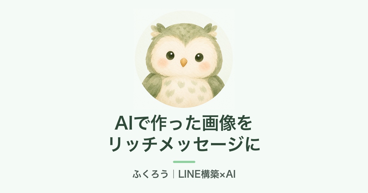 AIで作った画像をリッチメッセージに使う前に（ふくろう）